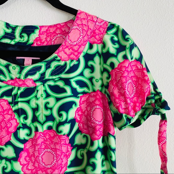 Lilly Pulitzer Floral Scroll Shift Dress - Picture 2 of 5